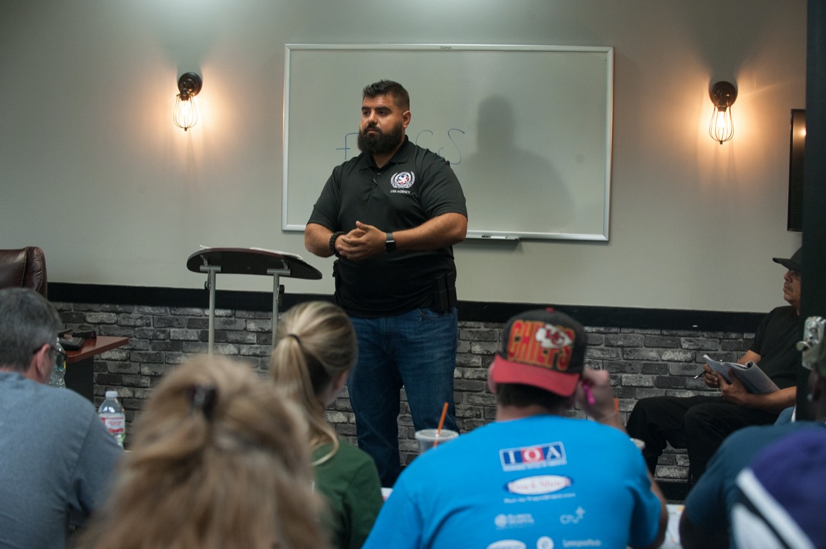 USS Academy classroom firearms instruction session