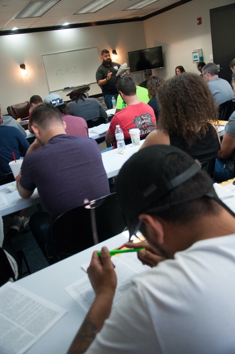 USS Academy classroom firearms instruction session