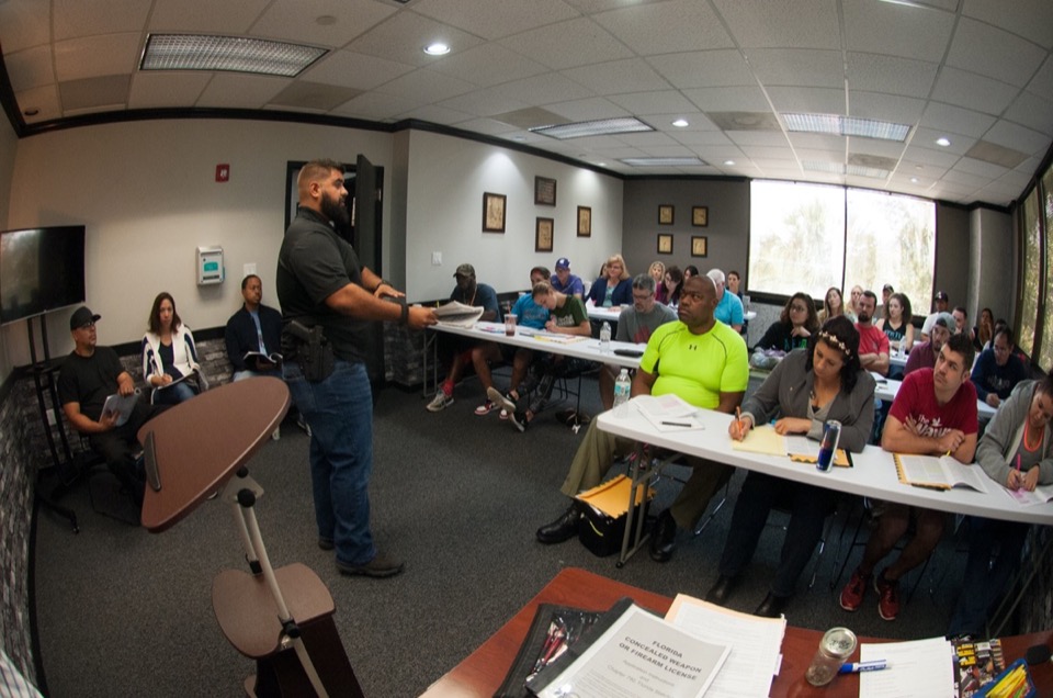 USS Academy classroom firearms instruction session